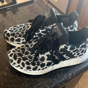 adidas Black and White Athletic Shoes